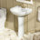  Lavabo de salle de bain simple en céramique blanche avec drain débordant l 21,62 po x P 18,90 po PureForm