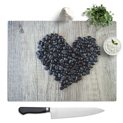 Coffee Beans No.3  Glass Chopping Board