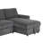 Haven Corduroy 2pc Reversible Sleeper Sectional With Storage Chaise, Charcoal-206051133