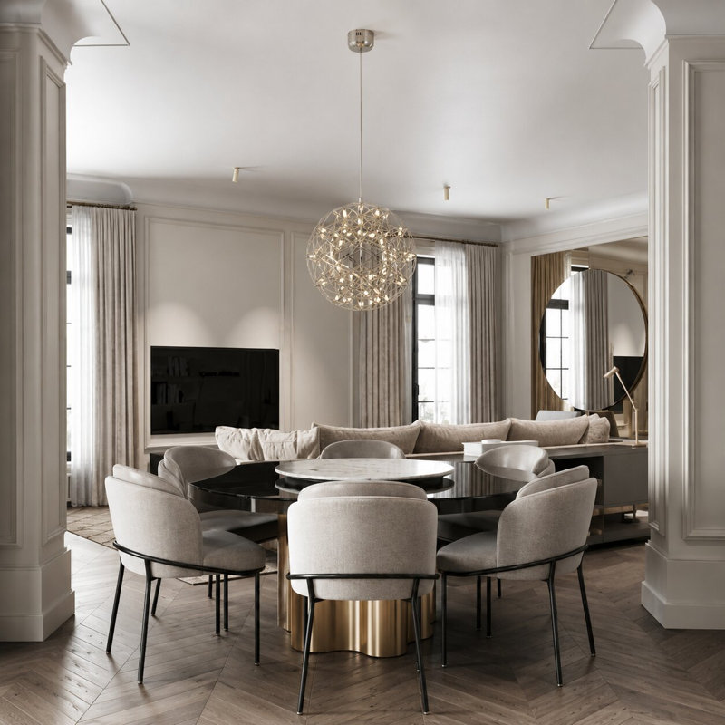 Mercier 42-Light LED Modern Globe Chandelier