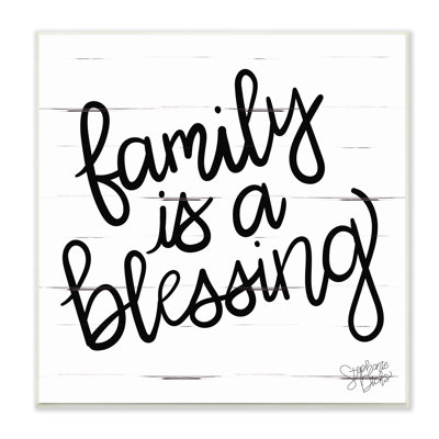 «Family is Blessing Rustic Minimal Calligraphy» par Stephanie Dicks - Art textuel