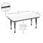 Table rectangulaire d'activités effaçables à sec avec pieds réglables-791962595-791962603-765072855
