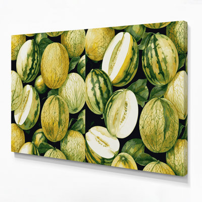 Fruit Galia Melon Beige Canvas Wall Art
