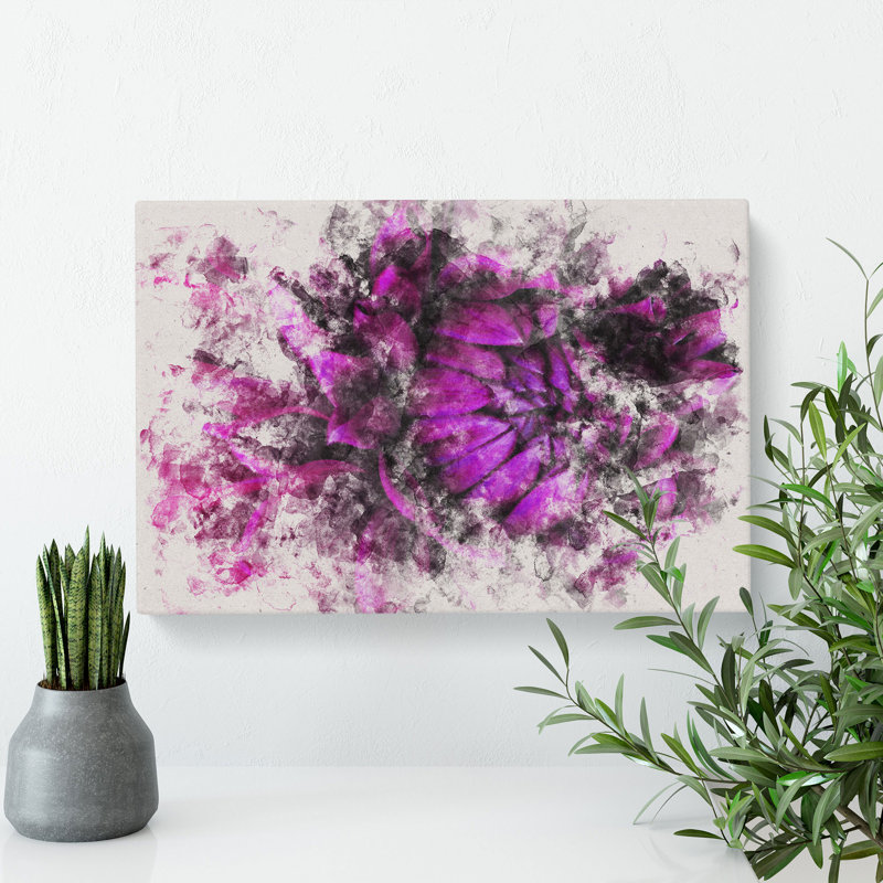 Purple Flower Vol.1 - Wrapped Canvas Print, 50cm H x 76cm W x 3cm D