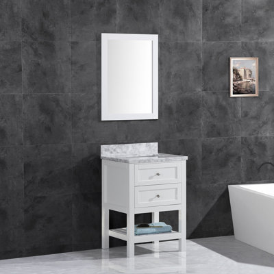 Ensemble de meuble-lavabo simple 23,5 "avec miroir Johna