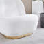 Fauteuil d'appoint pivotant en velours moderne avec base en acier inoxydable à finition dorée Modern-303332231