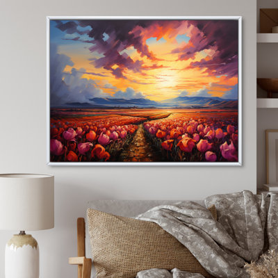 «Danemark Multicolor Tulip Fields IV», reproduction sur toile