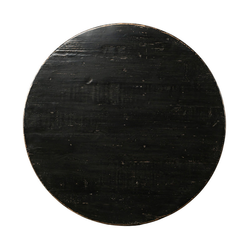 Catania 32 inches Round Table Distressed Black