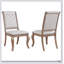 Ensemble de chaises à dossier capitonné crème et orge brun, élégant et confortable pour toute salle à manger-627379877