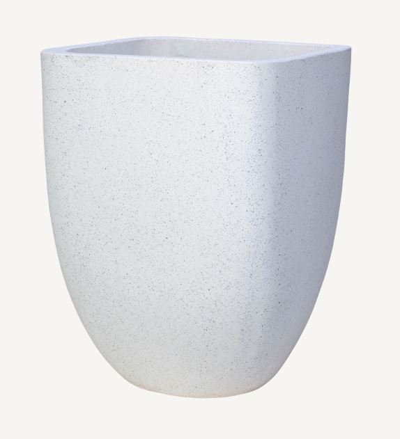 Pot Planter, White, 17.5" H x 12" W x 12" D