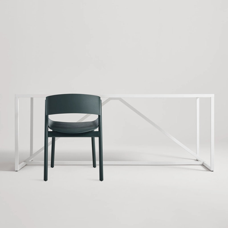 Port Upholstered Dining Chair, Navy Green on Ash