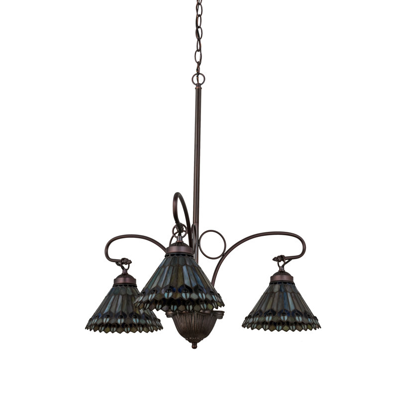 Lustre classique/traditionnel ombré 3 lumières Diane