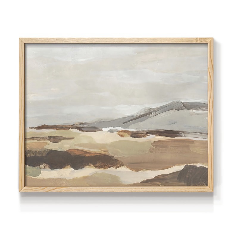 Dusky Mountain I -Framed Print - Restickable, 8" H x 10" W, Natural