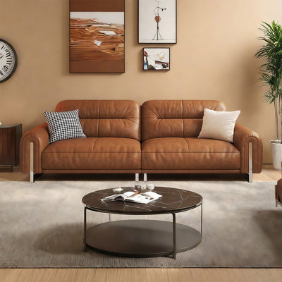 French-style simple and retro straight-row sofa