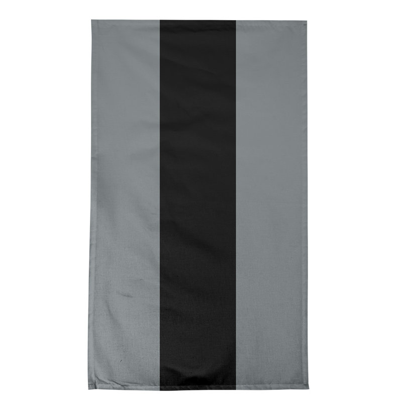 Anaheim Stripe Tea Towel Kitchen Towel, Silver/Black, Poly Twill