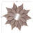 Metal Starburst Light Brown Wall Mirror