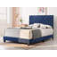 Lit double en velours bleu marine Modena-83537959-83537952