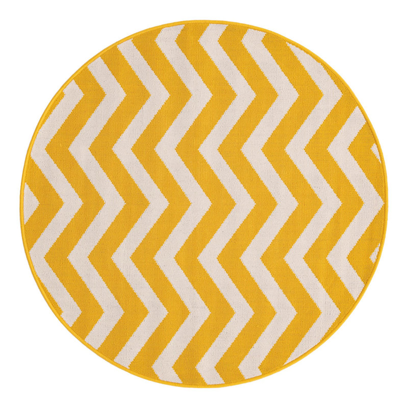 Chevron Indoor / Outdoor Rug, Round 4'1"
