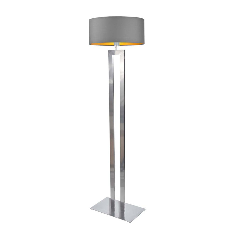 Sallee 162cm Traditional Floor Lamp, Silver, Light Grey