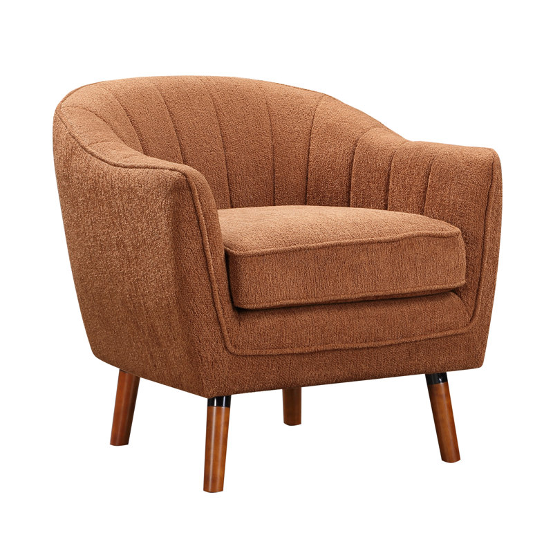 Chaise d'appoint Mid-Century Modern, Rouille