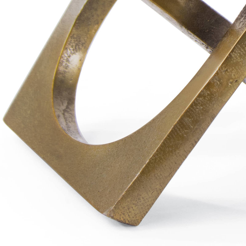 Brasstone Angular & Curved Metal Sculpture, 10.25"