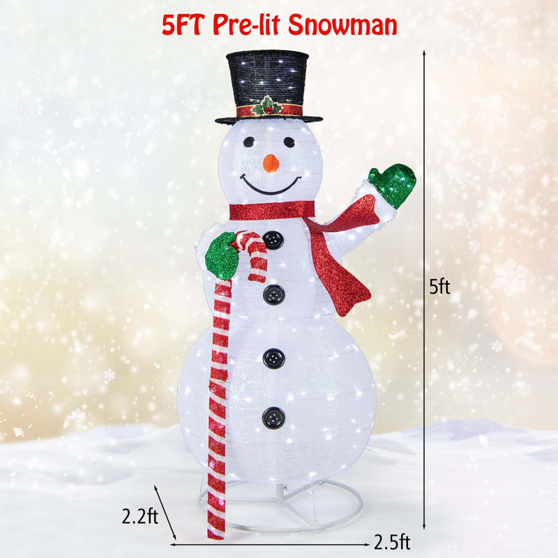 Figurine de Noël pré-éclairée illuminée de Noël