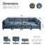 Canapé-lit modulaire avec repose-pieds Chenille-1046906514-832277101