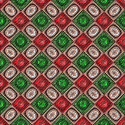 Tapis rouge à motif géométrique