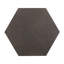 Table de bout hexagonale moderne en béton gris et métal noir