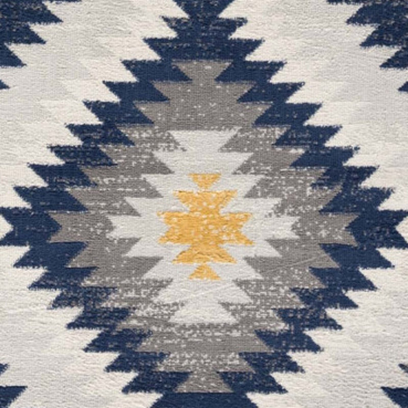 Tapis ikat bleu 2 pi x 5 pi Kilim