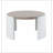 Oak and White High Gloss 1-Drawer Coffee Table