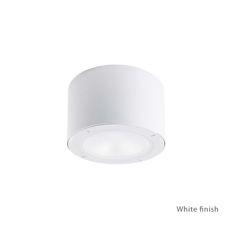 Vessel 16.5W LED Aluminum Drum Outdoor Flush Mount in Black