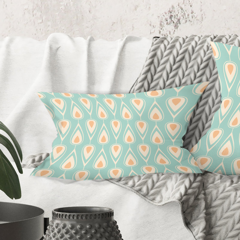 Coussin décoratif rétro Mid-Century