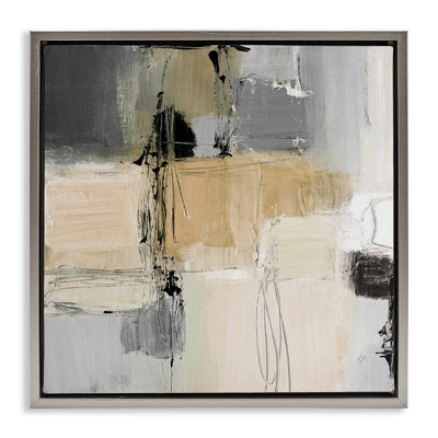 Tan & Grey Rustic Collage Floater Canvas Wall Art by Lanie Loreth
