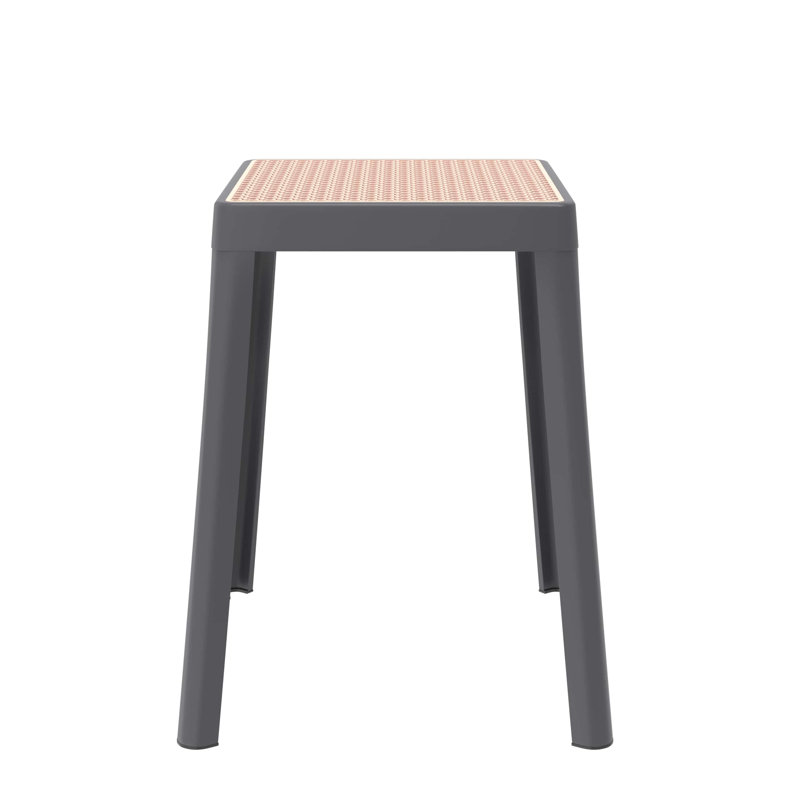 Tabouret carré en plastique empilable Dantoni, Gris