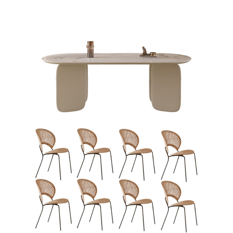French Cream Style Dining Table, 29.5"H x 78.7"L x 31.5"W