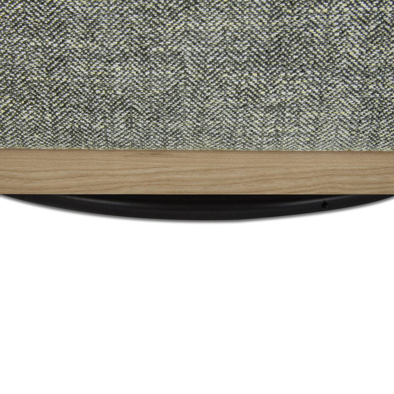 Upholstered Swivel Armchair, Light Gray
