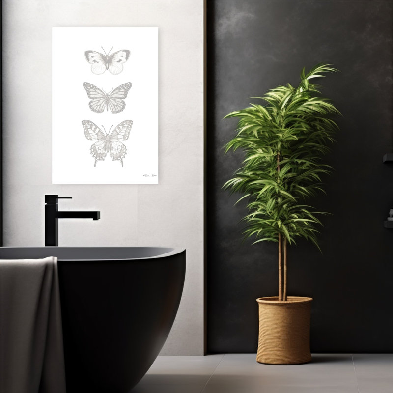 Papillon de chambre de bébé, papillon, art contemporain, H 24 po x l 16 po