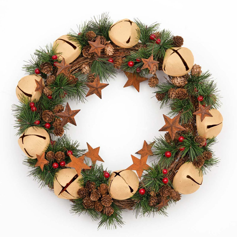 Faux PVC 15.74cm Christmas Wreath, Cream