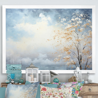 «Clouds Canopy Pointillism Landscape II», impressions sur toile