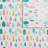 3 PCS Twin XL Cotton Printed Sheet Set White Holiday Trees-131299874