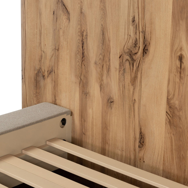 Lara Bed-Natural Reclaimed French Oak-Queen, King