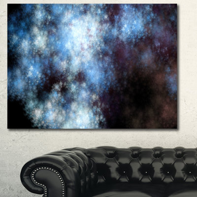 " Blue White Starry Fractal Sky "