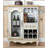 32.28" Silver Rectangular Solid Wood Wine Racks