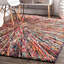 Tapis rouge / bleu / gris abstrait Lucy-19346613