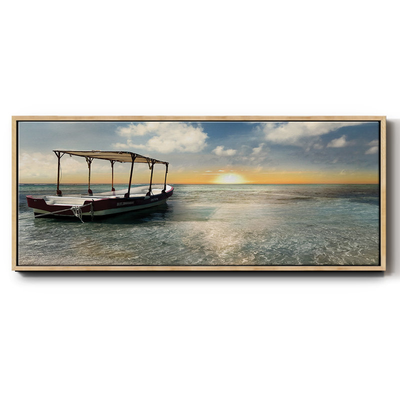 Costa Maya Sunset- Framed Canvas, 12" H x 30" W