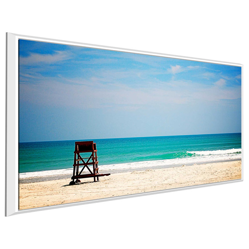 «Off Duty», reproduction de photo, H 27,5 po x l 43,5 po x P 2 po, Cadre flottant blanc