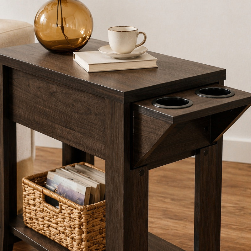 Table d'appoint polyvalente avec construction durable et attrait élégant pour n'importe quelle pièce