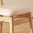 Solid wood cream wind dining chair home