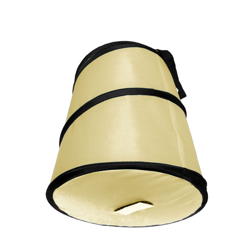 Poubelle pliante, Beige, 3, H 12 po x l 9,5 po x P 9,5 po